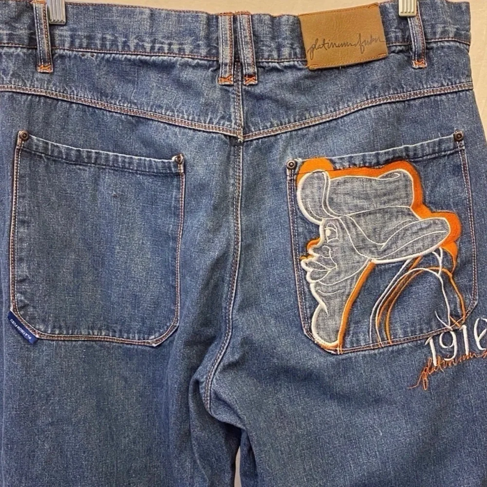 RARE ! Russell Character From Fat Albert FUBU  Y2K Jeans Approx 36”  x 31”